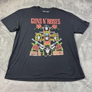 Guns N Roses Shirt‎ Mens 2XL Black 1988 Tour Appetite For Destruction Band Tee